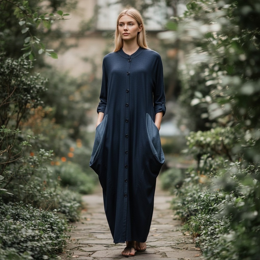 Heydari Dress Duster Cardigan‎ one size Art-to-wear Lagenlook Boho AvantGarde